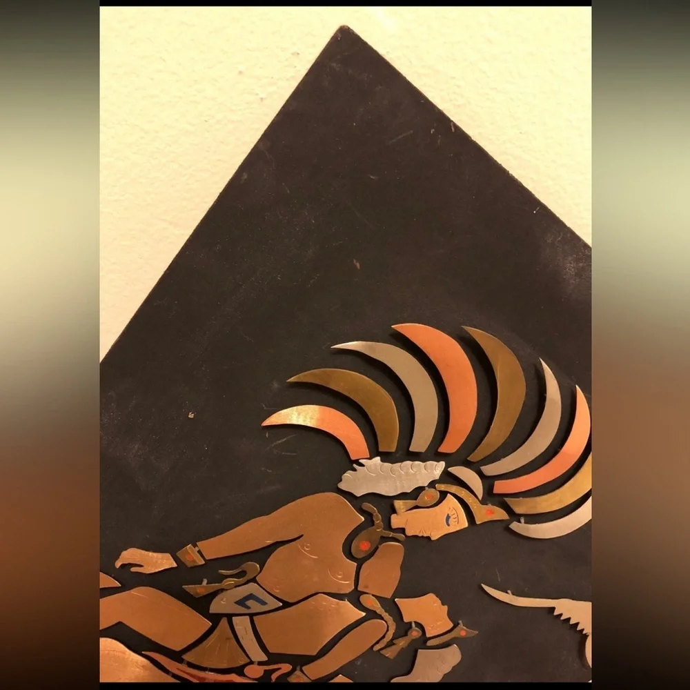 One Of A Kind Mixed Metal Native love scene wall art